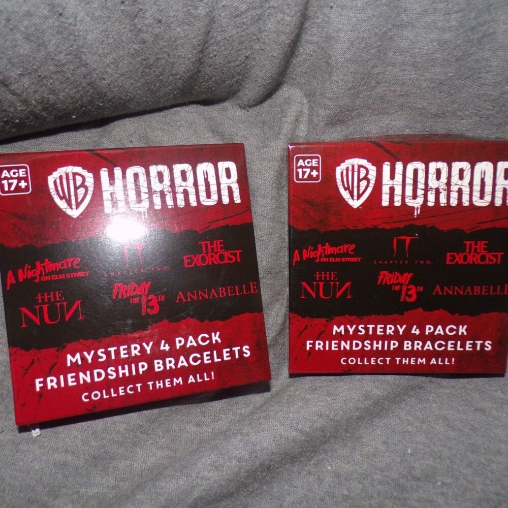 WB Horror Friendship Bracelets Stephen King IT  Friday 13th The Nun   sealed